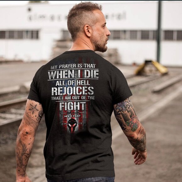 Kerusso HOLD FAST Men's Adult Cotton T-Shirt - CS Lewis Quote - New - Picture 3 of 4